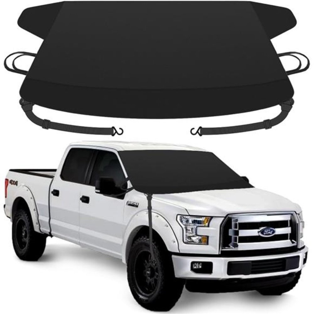 2023 Extra Large Windshield Cover for Ice and Snow, Upgraded Thicken Oxford Car